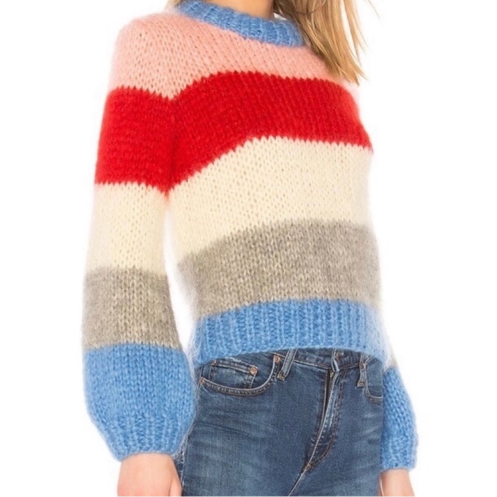 Ganni Julliard Mohair Jumper Sweater Colorblock
Size Medium